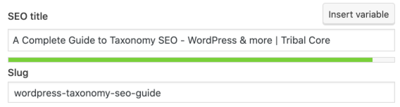 seo Taxonomy