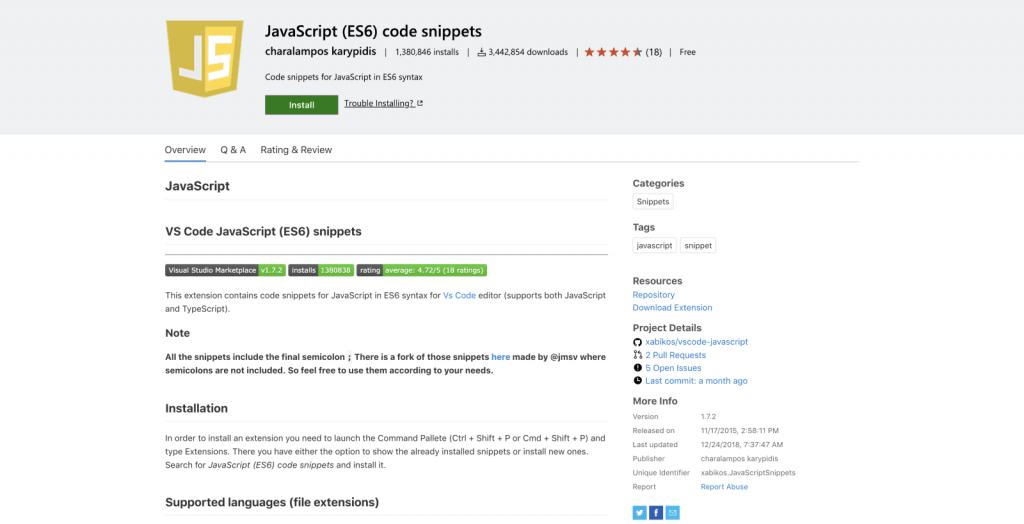 11 Extension hỗ trợ lập trình JavaScript trong Visual Studio code