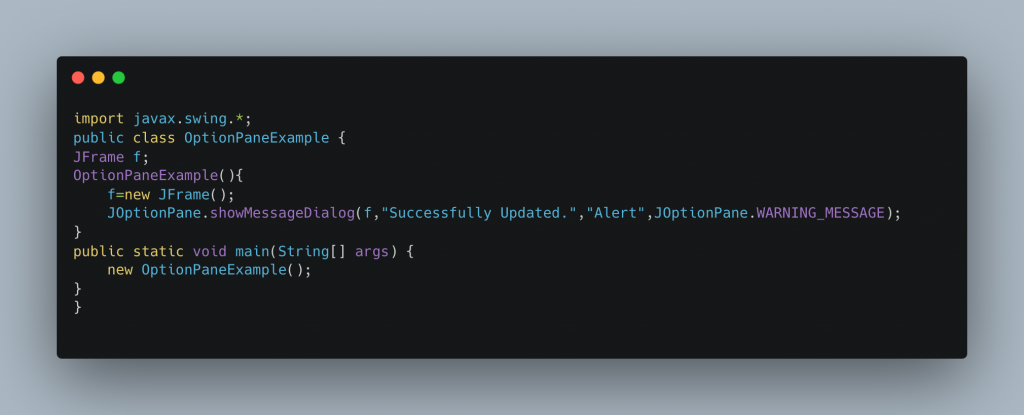 Java JOptionPane - w3seo Cách sử dụng JOptionPane Java Swing