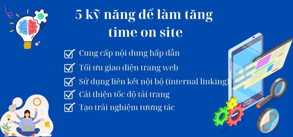 5 kỹ năng để làm tăng time on site