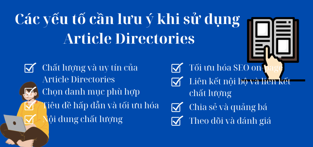 Các yếu tố cần lưu ý khi sử dụng Article Directories