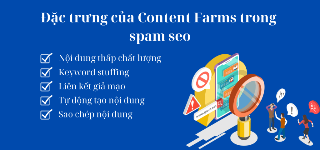 Đặc trưng của Content Farms trong spam seo