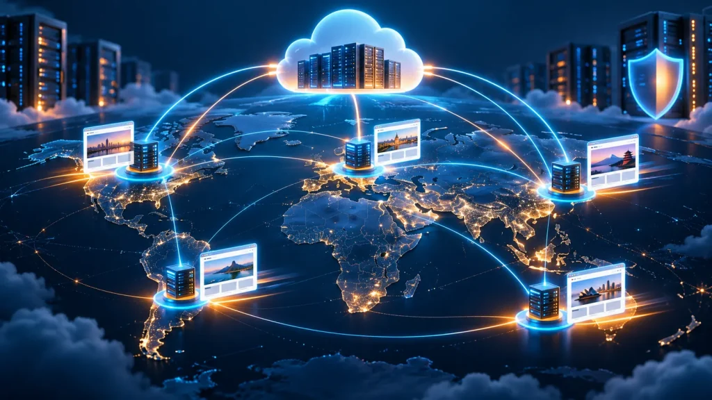 Hệ thống hosting và CDN phân phối website quốc tế qua nhiều khu vực