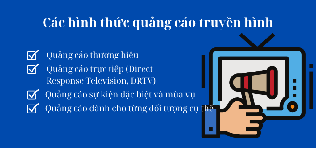 Các hình thức quảng cáo truyền hình