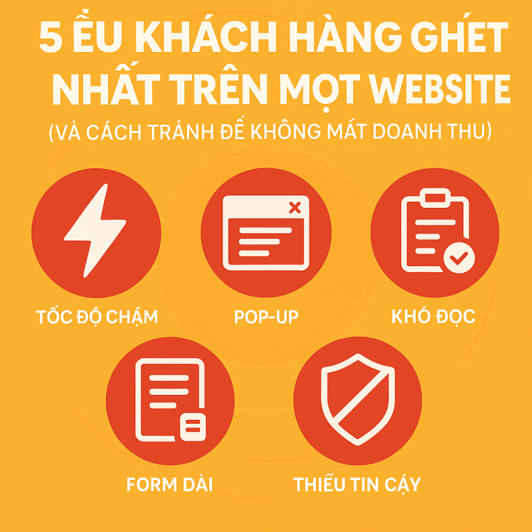 5 lỗi UX khiến khách rời website và cách khắc phục