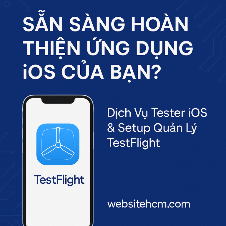 Dịch vụ tester iOS & setup quản lý TestFlight chuyên nghiệp