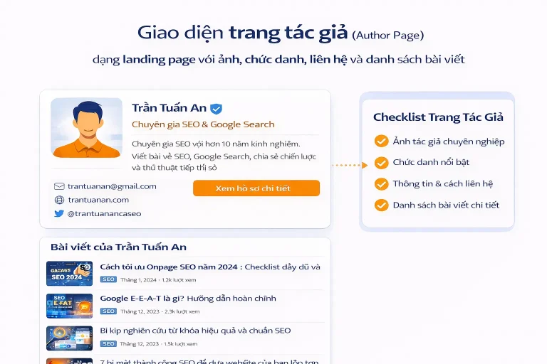 Author Page Là Gì? Checklist 15 Yếu Tố & Cách Audit