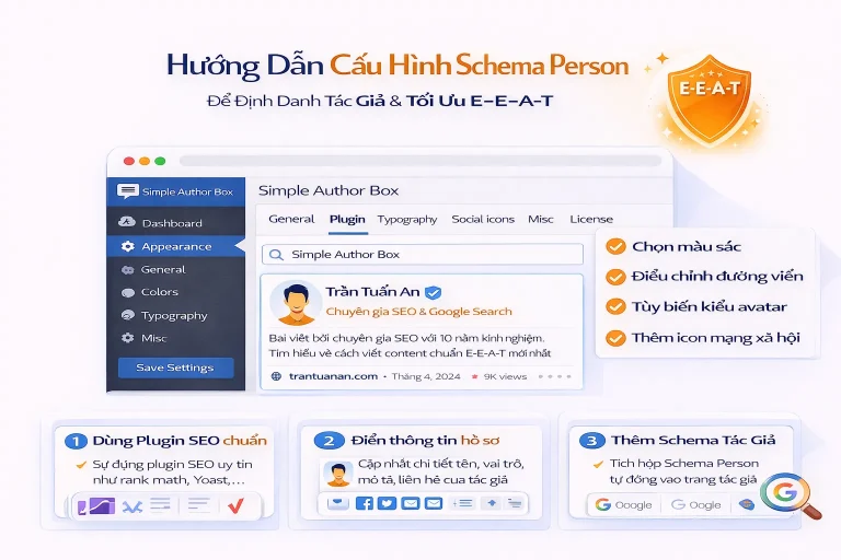 Schema Person cho tác giả: Cấu hình Article và ProfilePage đúng cách