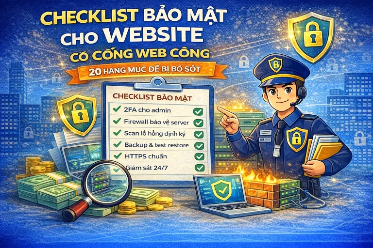 Checklist bảo mật website có cổng web công khai