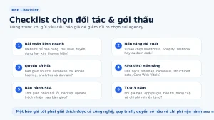 Checklist chọn đối tác và gói thầu thiết kế website