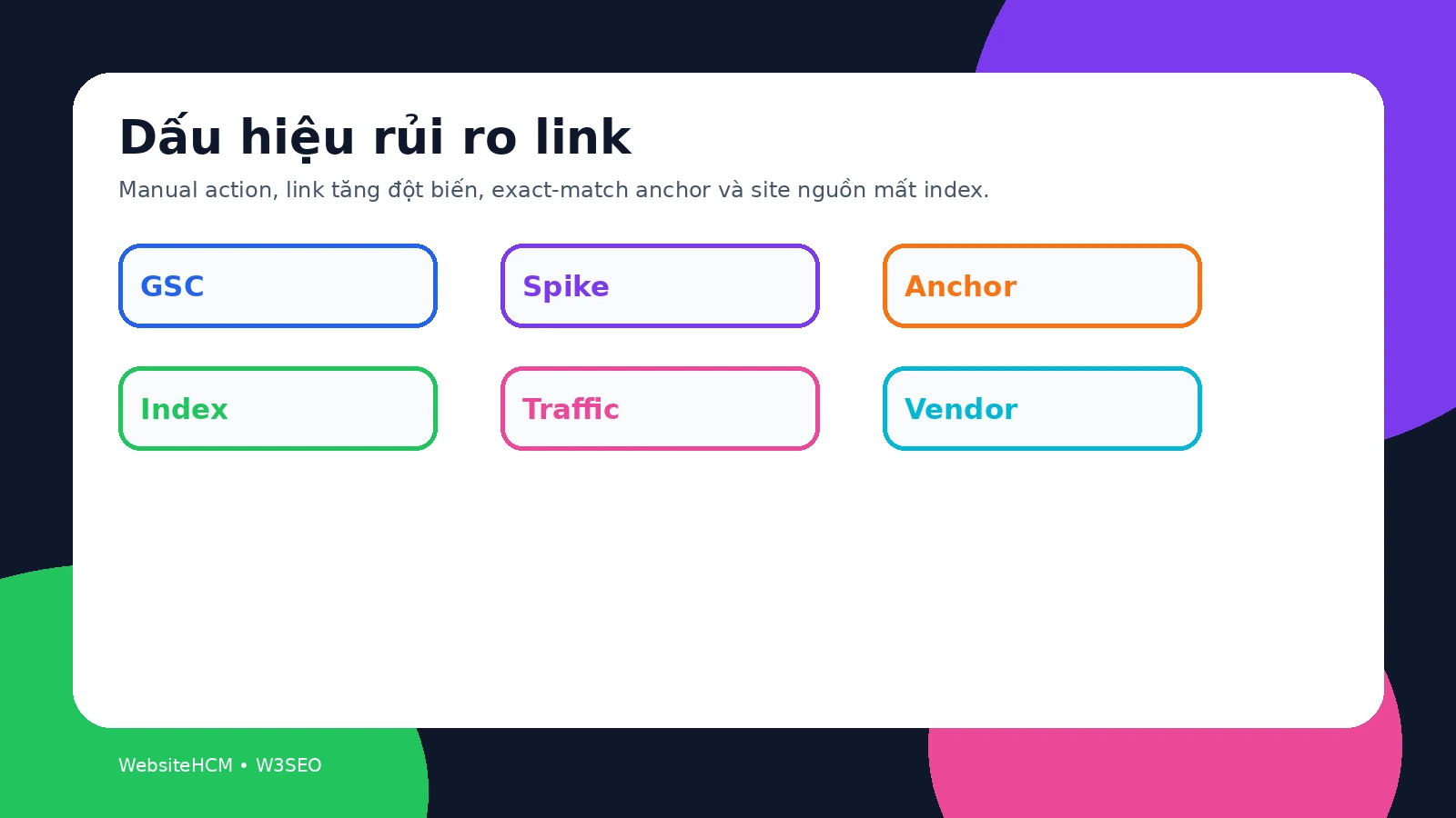 Dấu hiệu website có rủi ro unnatural links