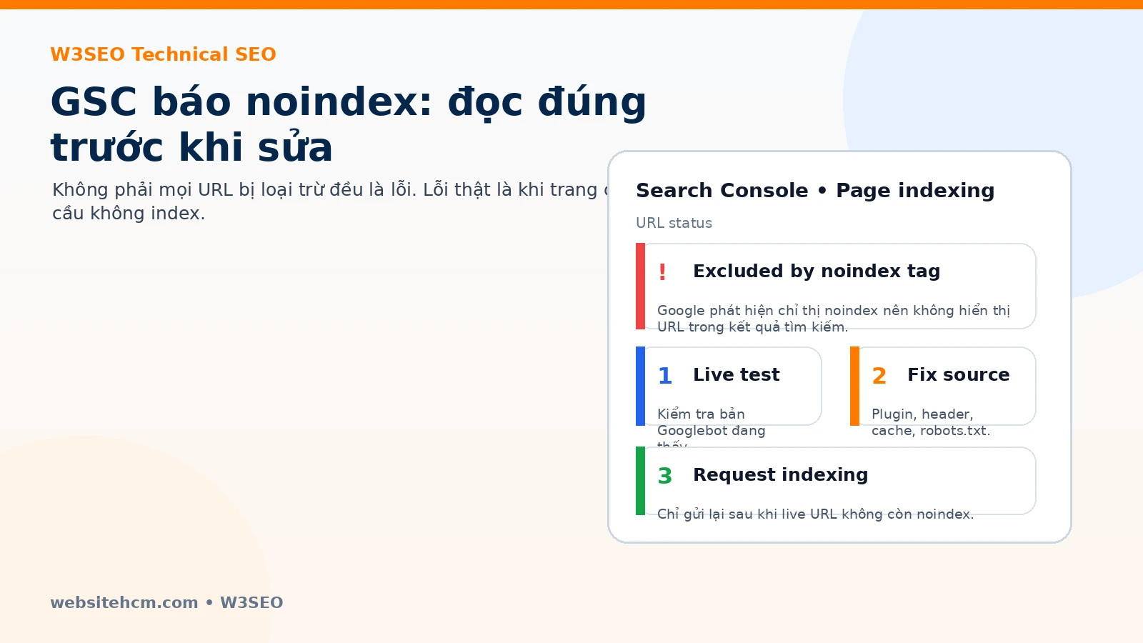 Minh họa lỗi bị loại trừ bởi thẻ noindex trong Google Search Console