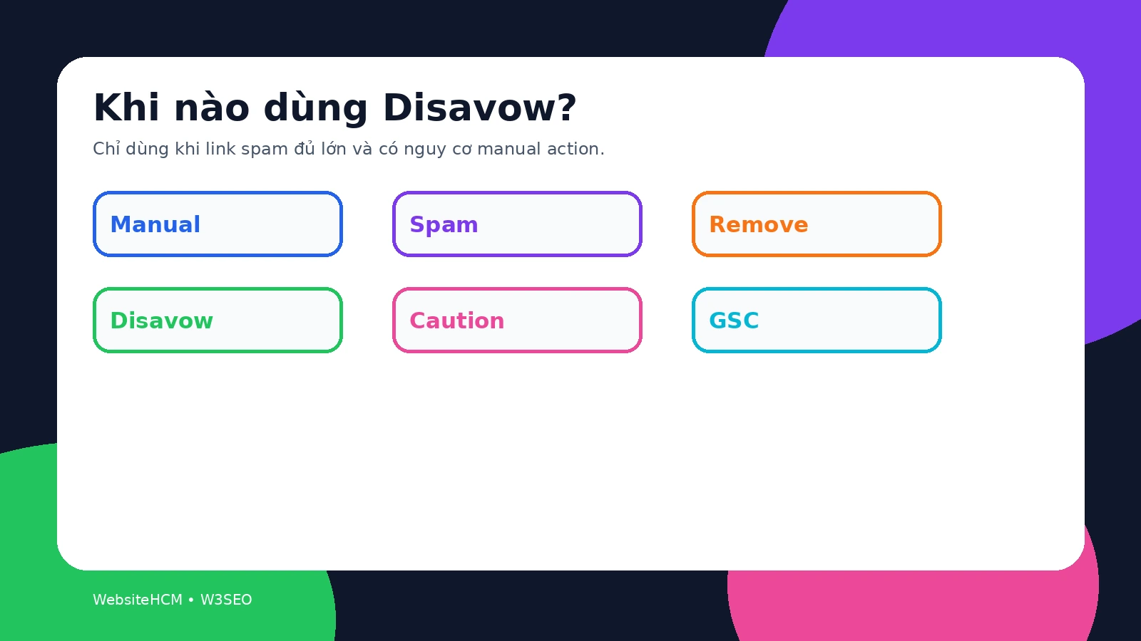Khi nào nên dùng Google Disavow Tool