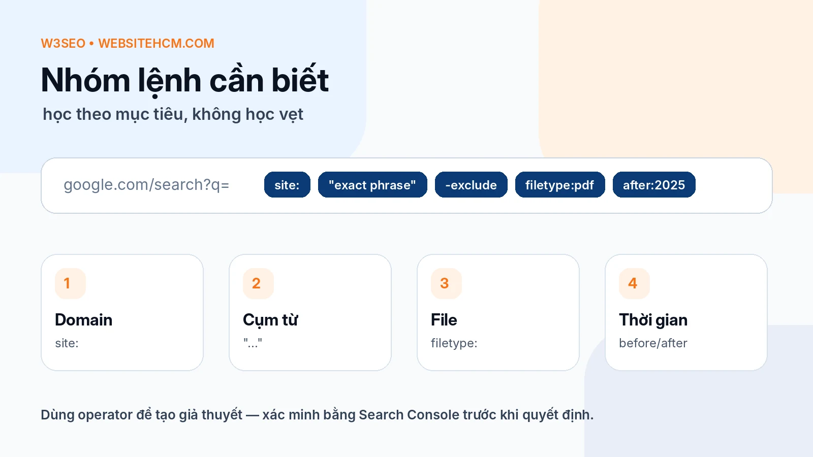 Ma trận nhóm lệnh search operators cơ bản và nâng cao