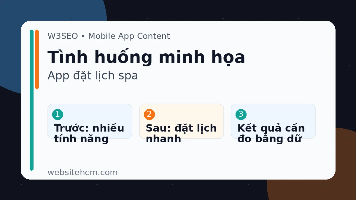 Content-state map minh họa cho ứng dụng đặt lịch