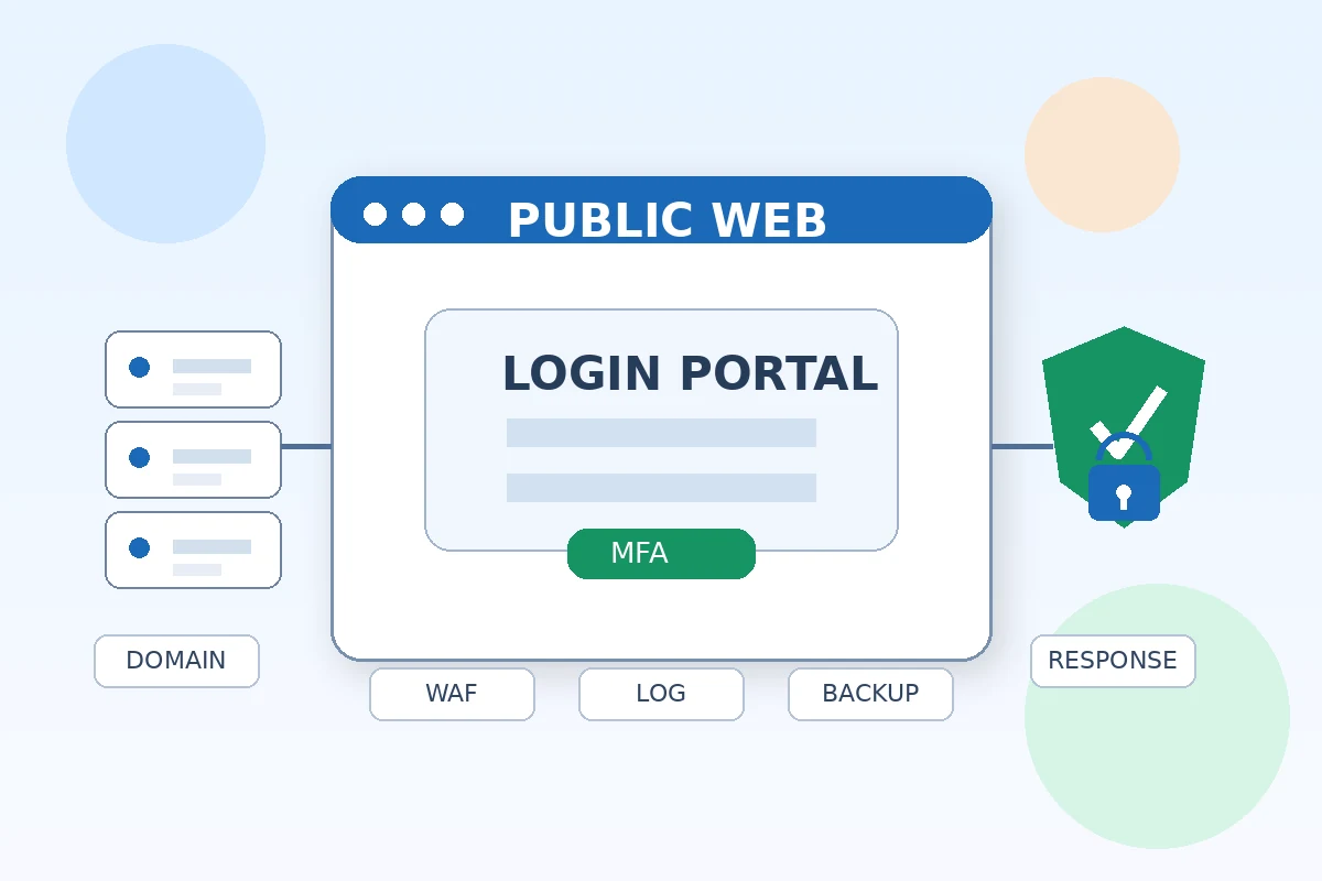 Website có cổng web công được bảo vệ bằng nhiều lớp kiểm soát truy cập và giám sát Website có cổng web công được bảo vệ bằng nhiều lớp kiểm soát truy cập và giám sát