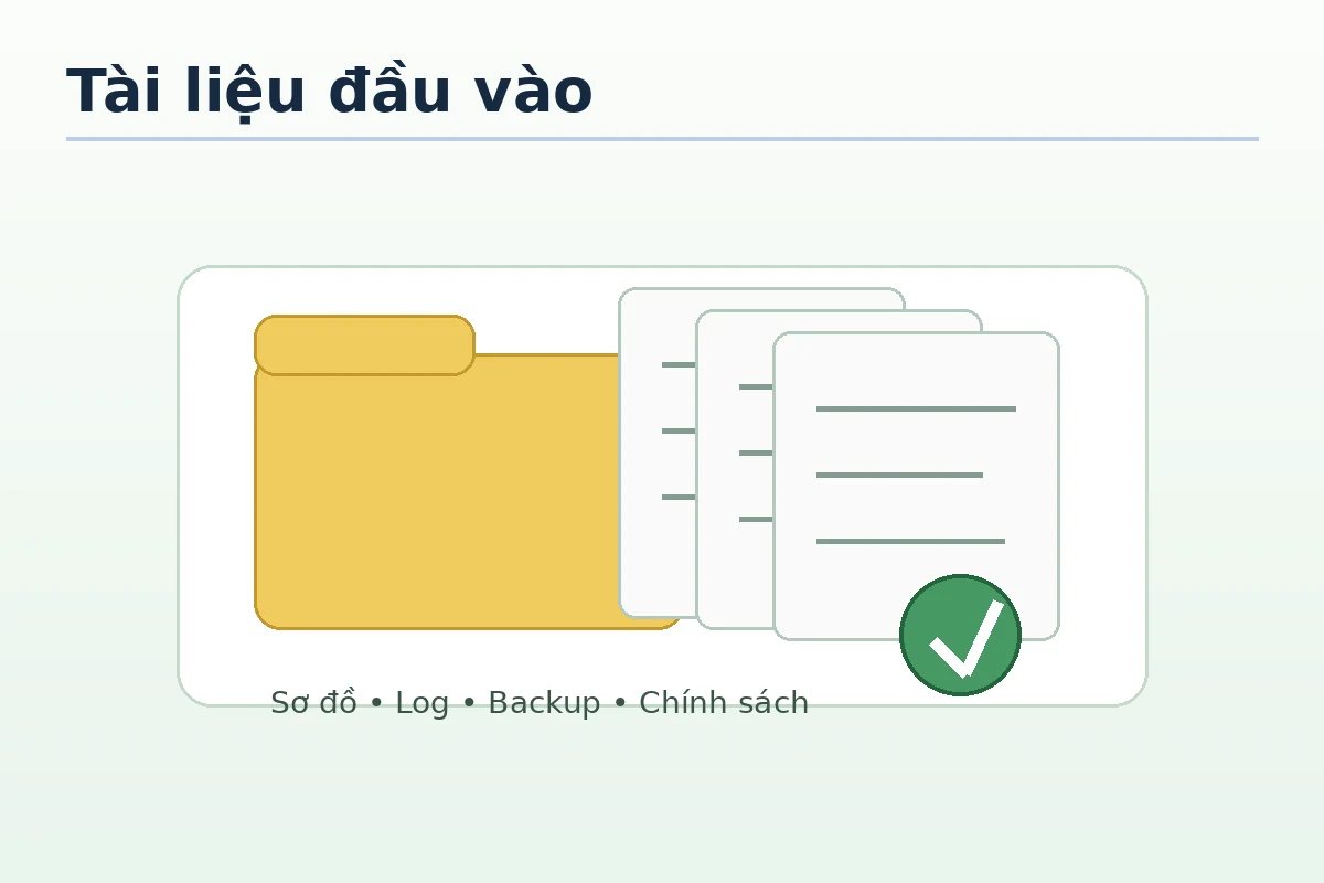 Tài liệu đầu vào cần chuẩn bị cho hồ sơ cấp độ 2