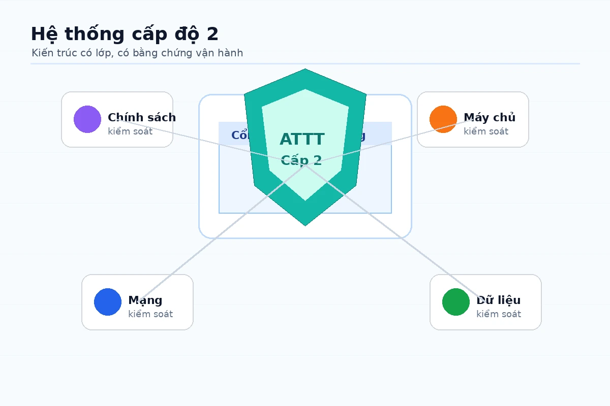 Kiến trúc bảo mật nhiều lớp cho hệ thống thông tin cấp độ 2 và cấp độ 3