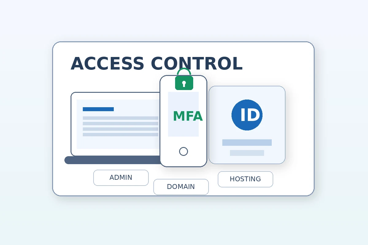 Kiểm soát tài khoản quản trị domain hosting và website bằng MFA Kiểm soát tài khoản quản trị domain hosting và website bằng MFA