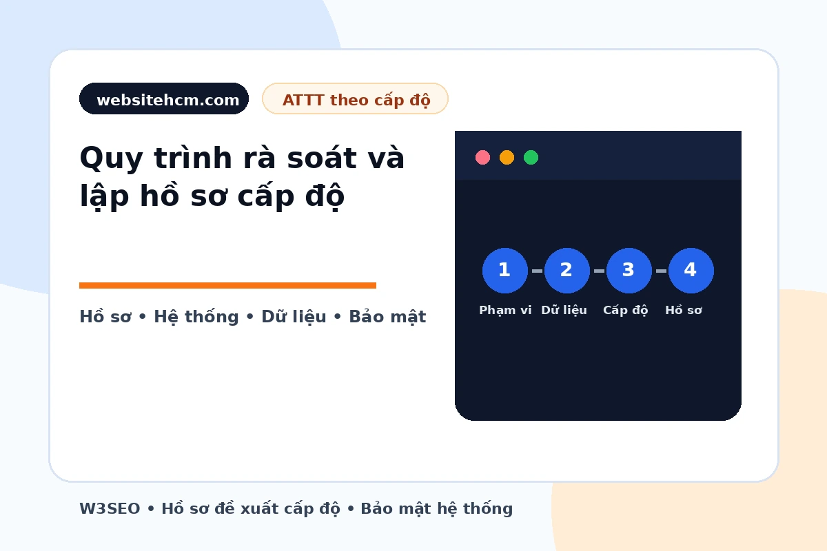 Quy trình rà soát và lập hồ sơ đề xuất cấp độ cho doanh nghiệp