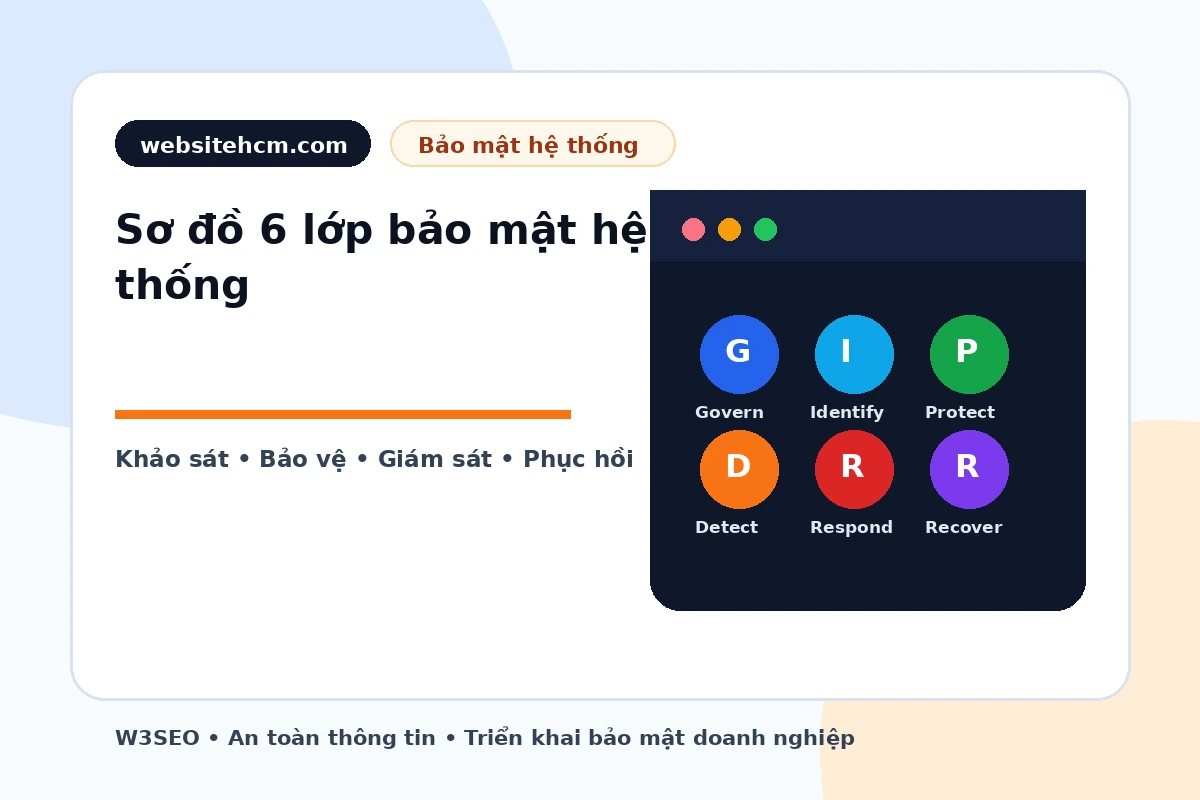 Sơ đồ các lớp phòng thủ nhiều lớp cho hệ thống doanh nghiệp