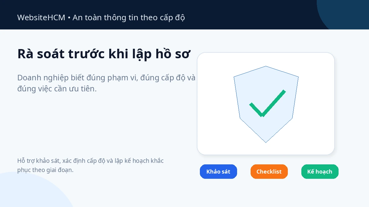 Tư vấn rà soát ATTT trước khi lập hồ sơ đề xuất cấp độ