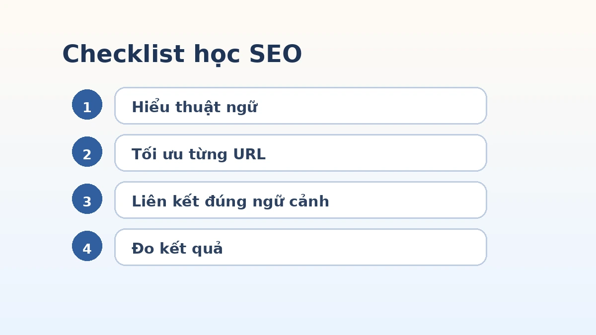 Checklist học thuật ngữ SEO cho người mới