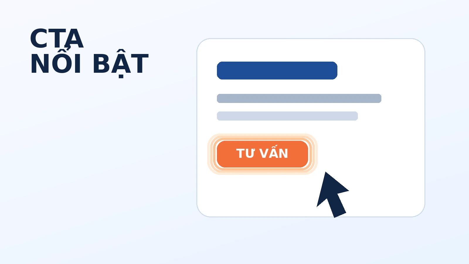 CTA nổi bật nhờ visual hierarchy trong thiết kế website