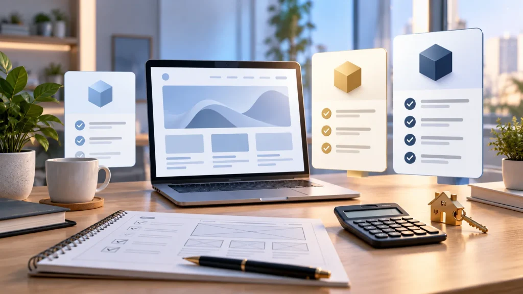 Minh họa bảng báo giá thiết kế website theo phạm vi dự án