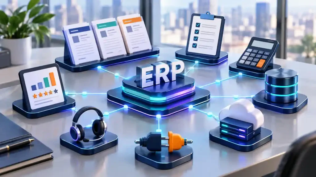 Minh họa các hạng mục trong báo giá triển khai ERP