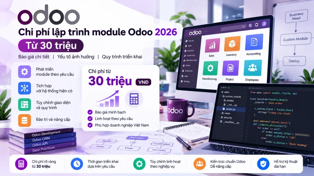 Chi phí lập trình module Odoo: Cách tính dự toán