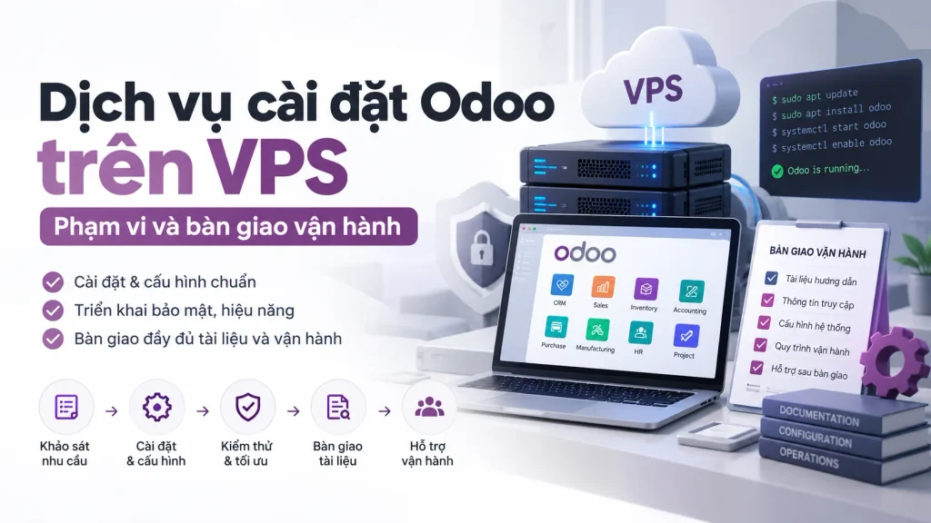 Dịch vụ cài đặt Odoo trên VPS: Phạm vi và bàn giao vận hành
