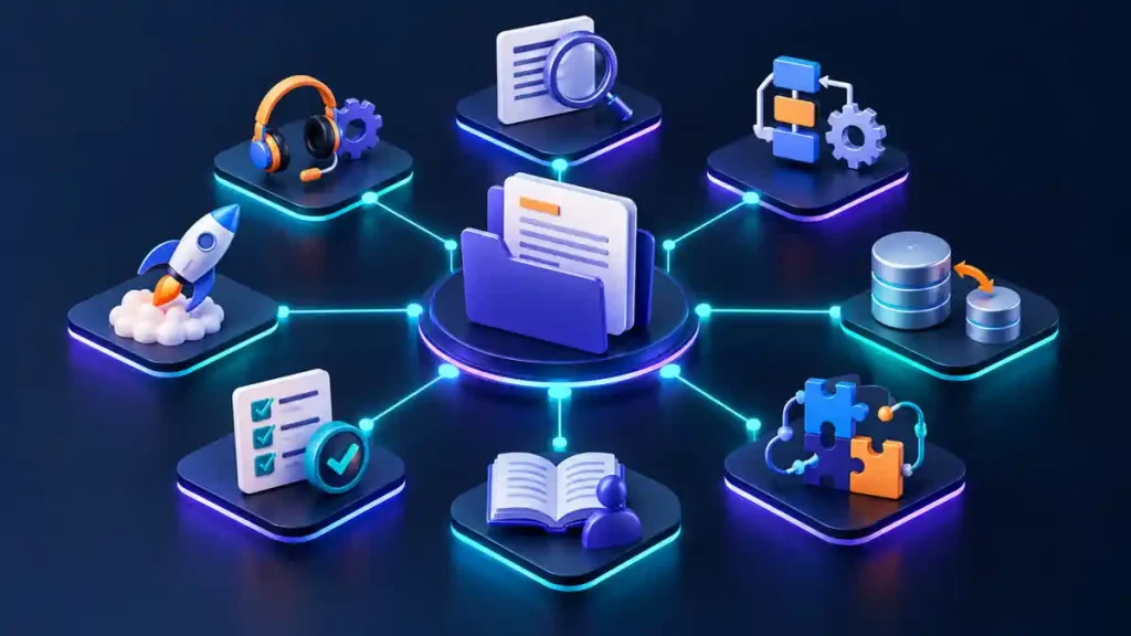 Sơ đồ các hạng mục discovery, dữ liệu, tích hợp, kiểm thử, đào tạo và hỗ trợ trong báo giá ERP